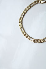 14K Yellow Gold Figaro Chain Bracelet