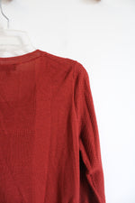 The Limited Terracotta Button Down Wool Blend Cardigan | L