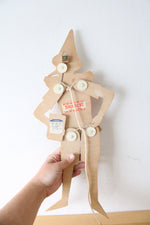 Dagobert Pinocchio Pull String Wooden Puppet