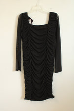 NEW Ava & Viv Black Sheer Dress with Rouching | 1XL