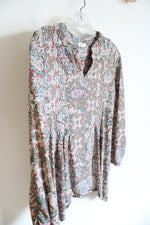 Westport Green Paisley Printed Long Sleeved Top | XS