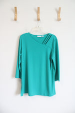 Susan Graver Teal Long Sleeved Top | M