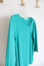 Susan Graver Teal Long Sleeved Top | M
