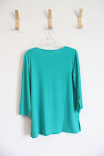 Susan Graver Teal Long Sleeved Top | M
