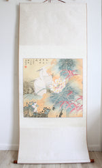 Large Chinese Egret Scroll Painting