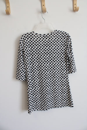 Premise Studio Black White Dotted Blouse | XS