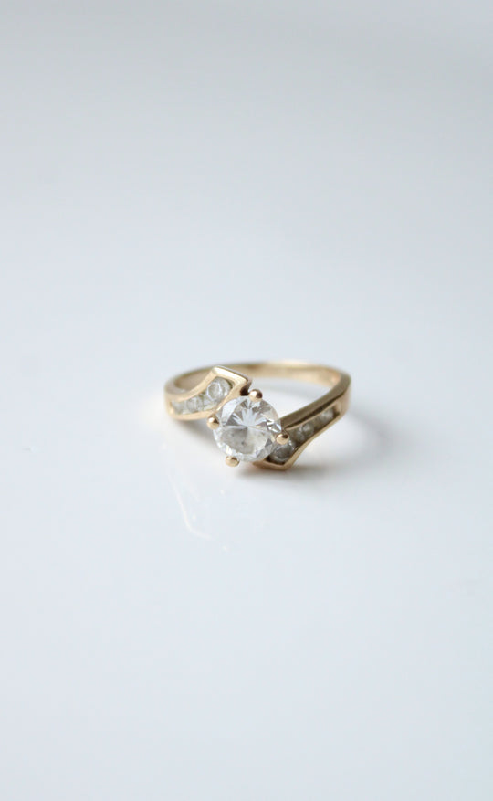 10K Yellow Gold CZ Ring | Size 6
