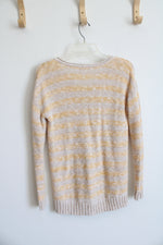 Maurices Yellow Striped Knit Sweater | XS