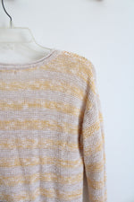 Maurices Yellow Striped Knit Sweater | XS