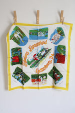 Vintage Fabulous Fantasyland Gettysburg, PA Satin Souvenir Scarf
