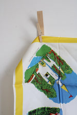 Vintage Fabulous Fantasyland Gettysburg, PA Satin Souvenir Scarf