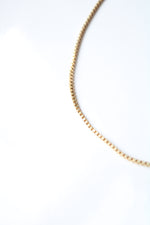 14K Yellow Gold Box Chain Necklace | 16"