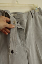 NEW Liz Claiborne Blue and White Striped Capris | 12