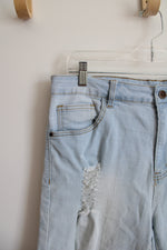 Light Wash Distressed Jean Shorts | 36