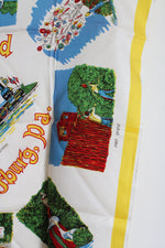Vintage Fabulous Fantasyland Gettysburg, PA Satin Souvenir Scarf