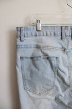 Light Wash Distressed Jean Shorts | 36