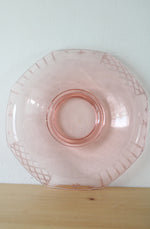 Vintage Rolled Edge Pink Glass Depression Dish