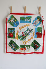Vintage Fabulous Fantasyland Gettysburg, PA Satin Souvenir Scarf