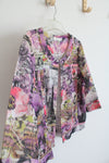 Onque Petite Purple Printed Lightweight Jacket | XL Petite