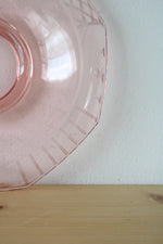 Vintage Rolled Edge Pink Glass Depression Dish