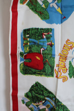 Vintage Fabulous Fantasyland Gettysburg, PA Satin Souvenir Scarf