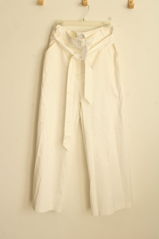NEW New York and Company Winter White Wide Leg Belted Pants | XL