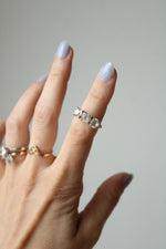 14K Yellow Gold Clear Stone Ring | Size 5.5