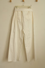 NEW New York and Company Winter White Wide Leg Belted Pants | XL