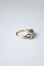 14K Yellow Gold Clear Stone Ring | Size 5.5