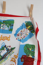 Vintage Fabulous Fantasyland Gettysburg, PA Satin Souvenir Scarf