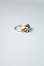 14K Yellow Gold Clear Stone Ring | Size 5.5