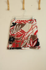 NEW Chico's Red Brown and Tan Printed Skort | 1
