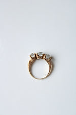 14K Yellow Gold Clear Stone Ring | Size 5.5