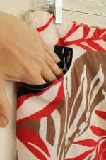 NEW Chico's Red Brown and Tan Printed Skort | 1