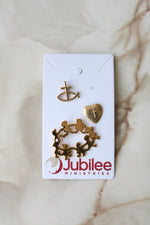 Gold Tone Pins | Set Of 3
