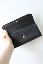Hayes Flat Leather Black Wallet