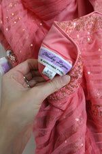 NEW Hailey Logan By Adrianna Papell Peach Pink Sequined Mermaid Style Formal Dress | 9/10