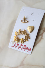 Gold Tone Pins | Set Of 3