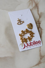 Gold Tone Pins | Set Of 3