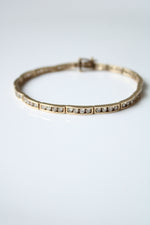 10KT Yellow Gold Genuine Diamond Tennis Bracelet
