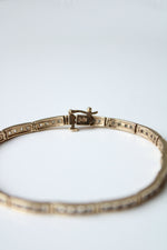 10KT Yellow Gold Genuine Diamond Tennis Bracelet