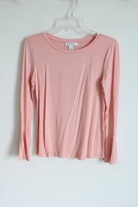 White House Black Market Light Pink Flare Sleeve Top | XS