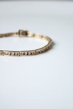 10KT Yellow Gold Genuine Diamond Tennis Bracelet
