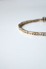 10KT Yellow Gold Genuine Diamond Tennis Bracelet