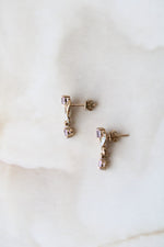 Pink 9K Stone Stud Earrings