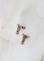 Pink 9K Stone Stud Earrings
