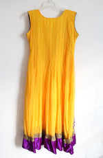 Yellow Tulle Beaded Indian Style Dress | L