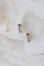 Pink 9K Stone Stud Earrings