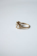 14K Yellow Gold Marquise Clear Stone Ring | Size 8
