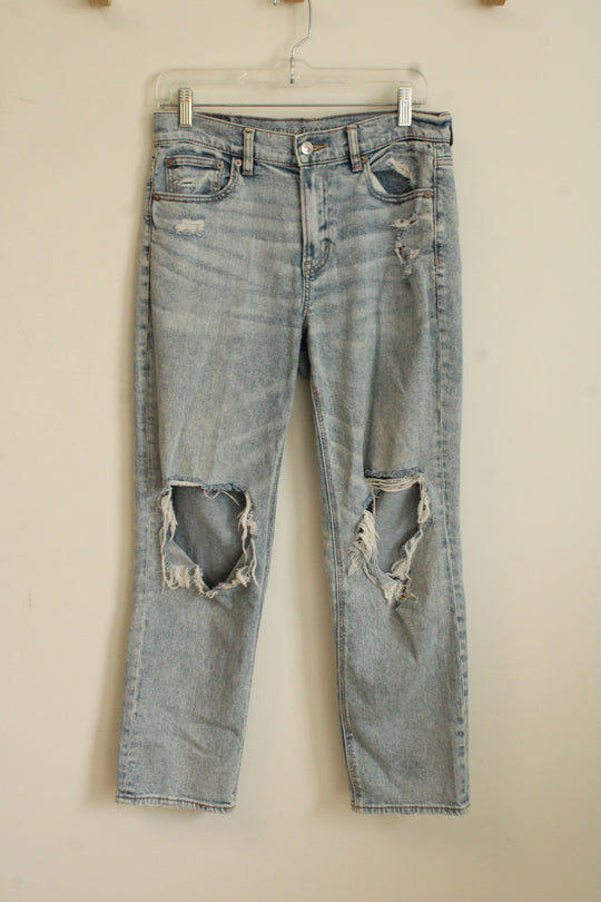 American Eagle Light Wash Distressed Jeans | 6